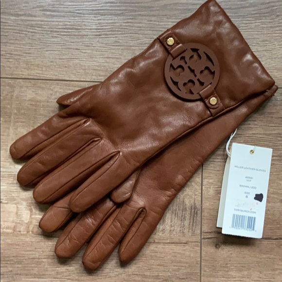 Tory Burch Accessories - NWT Tory Burch leather Miller gloves